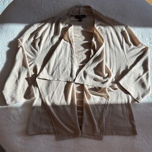 Women's Cream Open Front Sweater